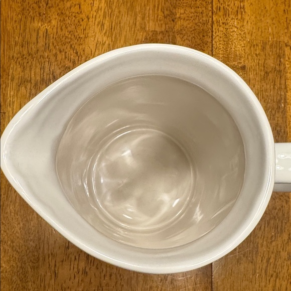 Rae Dunn Cream Ceramic Drink Pitcher. 52oz. Capacity. - Picture 5 of 6